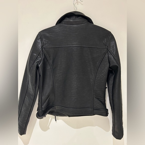 Asymmetrical Faux Leather Jacket - Picture 2 of 4